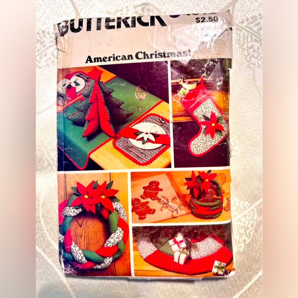 🎄Butterick 4012 American Christmas Vtg Sewing Pattern Uncut Stocking Skirt 1980s